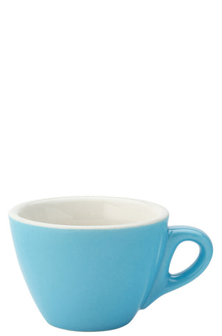 Porcelain Flat White Cup 5.5oz (160ml), Coloured Coffee Cup for Barista & Cafe Service (Set of 12)