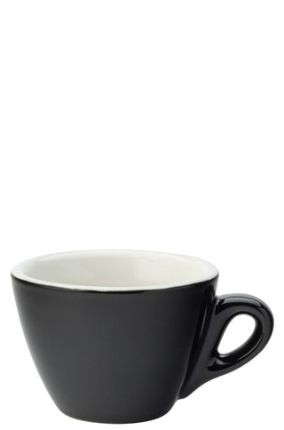 Porcelain Flat White Cup 5.5oz (160ml), Coloured Coffee Cup for Barista & Cafe Service (Set of 12)