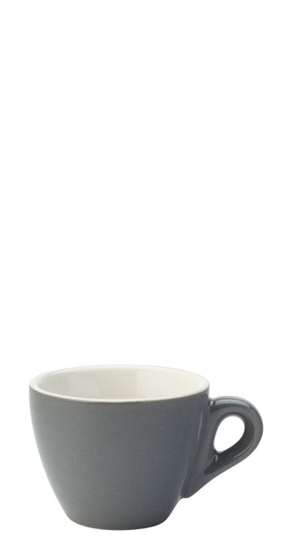 Barista Espresso Cups 80ml Vitrified Porcelain Ceramic 11.5cm Saucers (Box of 12), for Cafe and Professional