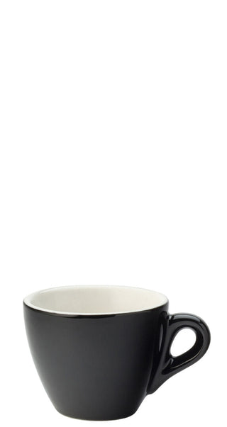 Barista Espresso Cups 80ml Vitrified Porcelain Ceramic 11.5cm Saucers (Box of 12), for Cafe and Professional