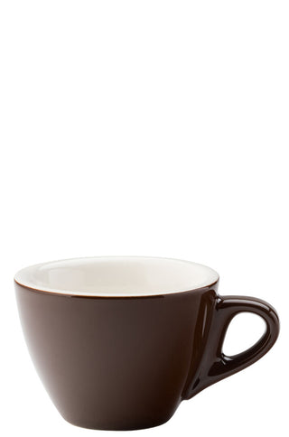 Porcelain Flat White Cup 5.5oz (160ml), Coloured Coffee Cup for Barista & Cafe Service (Set of 12)
