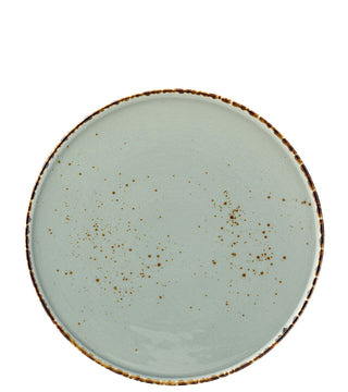 Green Ceramic Coupe Plates for Catering & Hospitality - Set of 6, Speckled Finish, 17.5cm, 23cm, 27cm & 30cm