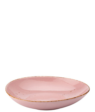 Pink Ceramic Coupe Bowl for Catering & Table Service, Hand-Finished Rim, 26cm (10.25 Inch), Box of 6