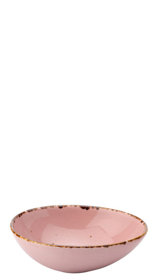 Pink Ceramic Bowl for Catering & Table Service, Hand-Finished Rim, 15cm (6 Inch), Box of 6