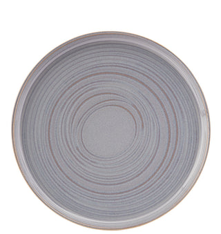 Dark Grey Stoneware Coupe Plates Set, 17.5cm, 22cm & 28cm Professional Catering Tableware, Box of 6