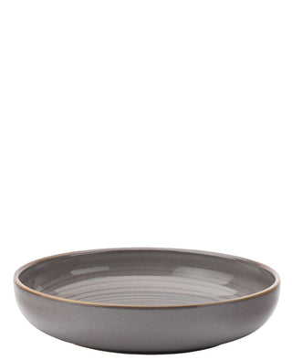 Dark Grey Stoneware Bowl – Santo Collection, Coupe Serving Bowl for Catering & Restaurants (Box of 6)