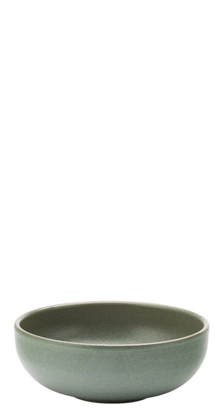 Green Stoneware Serving Bowls for Catering & Table Service, Ceramic Bowls 12cm, 16cm & 22cm – Box of 6