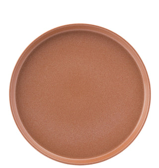 Cocoa Stoneware Coupe Plates for Catering & Table Service, Brown Ceramic Plates 17.5cm, 22cm & 28cm – Box of 6