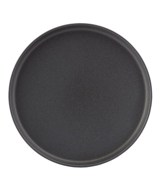 Pico Black Coupe Plates Set, Black Stoneware Plates 17.5cm, 22cm & 28cm for Catering & Restaurants
