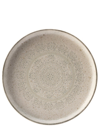 Cream and White Stoneware Caro Coupe Plates for Catering & Table Service – 17.5cm, 22cm, or 28cm, Pack of 6