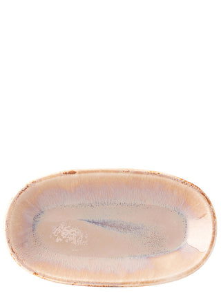 Murra Blush Porcelain Deep Coupe Oval Plates, Edge Chip Resistant, Dishwasher Safe, Box of 6