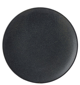 Murra Ash Black Porcelain Coupe Plates for Catering & Restaurant Service, Reactive Glaze Finish (Set of 6) – 17cm/23cm/27cm/30cm