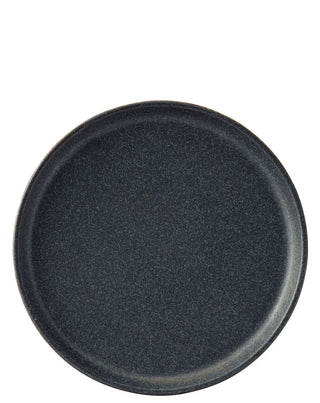 Murra Ash Round Porcelain Walled Plates Set of 6 Black Ceramic Plates - 21cm, 27cm & 30cm Diameter