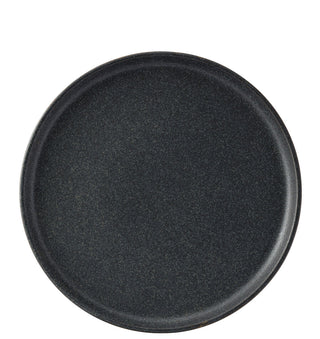 Murra Ash Round Porcelain Walled Plates Set of 6 Black Ceramic Plates - 21cm, 27cm & 30cm Diameter