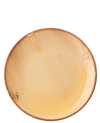 Murra Honey Porcelain Coupe Plate, Dishwasher Safe, Ceramic Serving Plates (Set of 6), Reactive Glaze Finish - 17cm, 23cm, 27cm