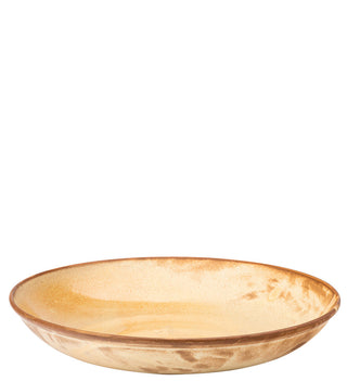 Murra Honey Vitrified Porcelain Deep Coupe Bowl, Reactive Glaze Ceramic Serving Bowl (Set of 6) - 23cm/ 28cm