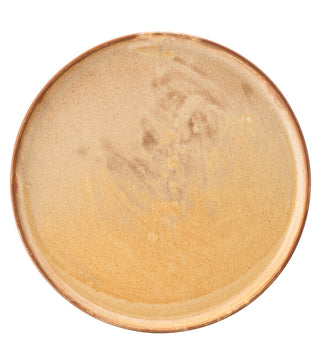 Murra Honey Porcelain Walled Plate, Premium Reactive Glaze Ceramic Plates, Dishwasher Safe - Set of 6