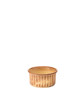 Murra Honey Glazed Porcelain Ramekins (Set of 12) Ceramic Condiment Pot Sauce Dipping Bowls - 50ml, 100ml
