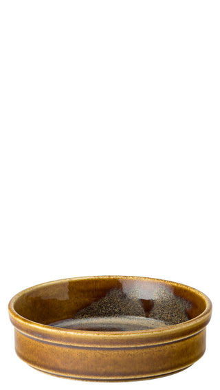 Murra Toffee Brown Porcelain Tapas Bowl 5" (13cm), Reactive Glaze Ceramic Serving Bowl for Food Presentation (Set of 6)