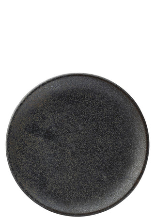 Murra Ash Black Porcelain Coupe Plates for Catering & Restaurant Service, Reactive Glaze Finish (Set of 6) – 17cm/23cm/27cm/30cm