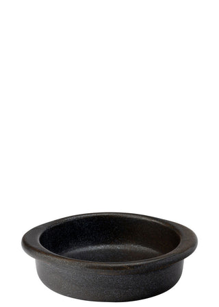 Murra Ash Round Eared Dish Black Porcelain 16cm/ 18cm Serving Dishes Oven Safe, Dishwasher Safe - Pack of 6