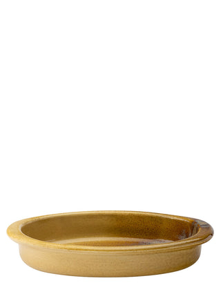Murra Toffee Porcelain Oval Eared Dishes, Dishwasher Safe Ceramic Oven-to-Table Serving Dishes (22cm, 25cm) - 6Pcs
