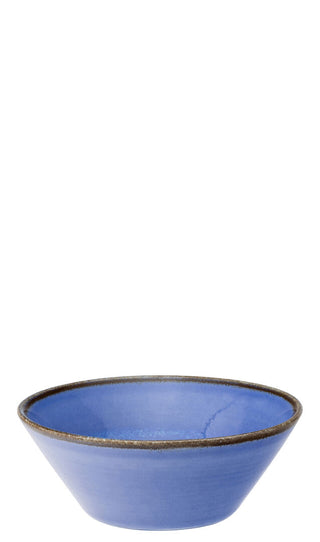 Murra Pacific Blue Porcelain Conical Bowl for Table Service, Dishwasher Safe 13cm, 16cm, 19.5cm Round - Box of 6
