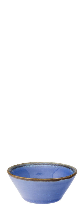 Murra Pacific Blue Porcelain Conical Dip Bowl 3" (8cm) Stackable, Dishwasher Safe Bowls - Box of 12