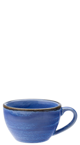 Murra Pacific Blue Porcelain Latte Cup 10oz (280ml) Dishwasher Safe Coffee Cups - Box of 6