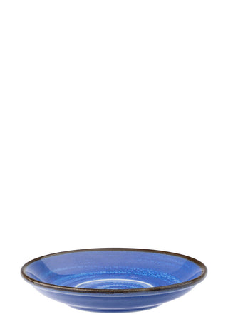 Murra Pacific Blue Porcelain Latte Saucer Ceramic 6" (15.5cm), Dishwasher Safe - Box of 6