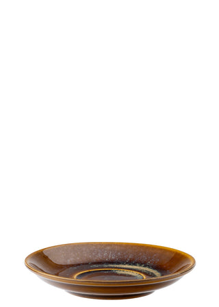 Murra Toffee Brown Porcelain Cappuccino Saucer 14cm (5.5") for Professional Coffee Service - Box of 6