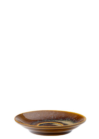 Murra Toffee Brown Porcelain Espresso Saucer 12cm (4.75") for Professional Coffee Service - Box of 6