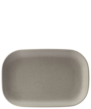 Parade Husk Grey Porcelain Rectangular Platter Dishwasher Safe Ceramic Serving Dishes - 25×17cm or 29×19.5cm - Pack of 6
