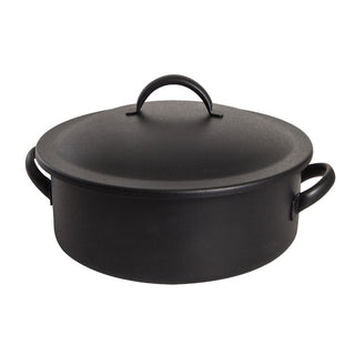 Homestyle Induction Round Chafer Dish 1.9L – Stainless Steel Buffet Server with Lid | Black, Red/Black or White | Box of 1