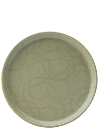 Maze Kale Ceramic Walled Plates | Green Porcelain Dinner & Serving Plates | 17.5cm, 21cm, 27cm, 30cm | Pack of 6