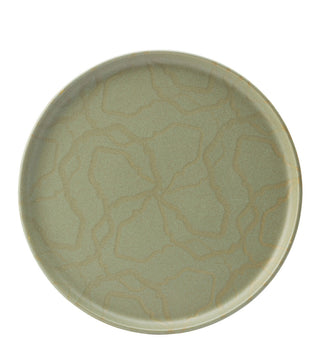 Maze Kale Ceramic Walled Plates | Green Porcelain Dinner & Serving Plates | 17.5cm, 21cm, 27cm, 30cm | Pack of 6