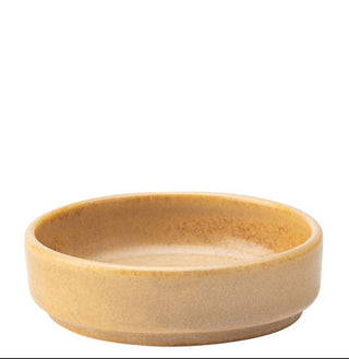 Maze Flax Walled Dip Pot 3" (8cm) Porcelain Ceramic Sauce Bowl, Stackable, Dishwasher Safe | Pack of 6