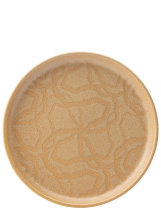 Maze Flax Walled Plate – Porcelain Dinner & Side Plate Stackable, Dishwasher Safe 7" (17.5cm) | Pack of 6