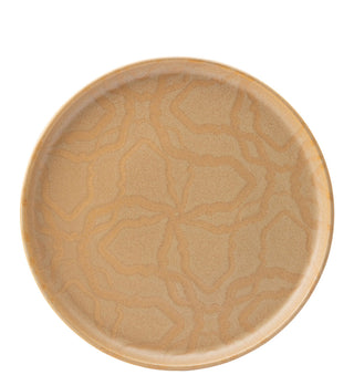 Maze Flax Walled Plate – Porcelain Dinner & Side Plate Stackable, Dishwasher Safe 7" (17.5cm) | Pack of 6