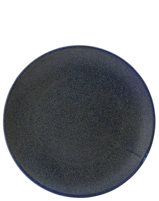 Granite Blue/ Green Coupe Plates 9" & 10.5" | Reactive Glaze Porcelain Dinner Plates | Pack of 6