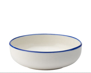 Homestead White Presentation Bowls with Coloured Rim | Porcelain Serving & Sharing Bowls | 13cm, 16cm, 20cm, 24cm | Pack of 6