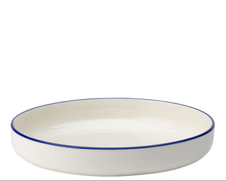 Homestead White Presentation Bowls with Coloured Rim | Porcelain Serving & Sharing Bowls | 13cm, 16cm, 20cm, 24cm | Pack of 6