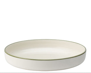 Homestead White Presentation Bowls with Coloured Rim | Porcelain Serving & Sharing Bowls | 13cm, 16cm, 20cm, 24cm | Pack of 6