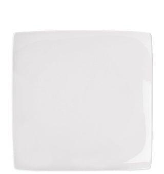 Pure White Square Porcelain Plate 10.75" (27.5cm) – Pack of 12 | Large Restaurant Dinner Plates
