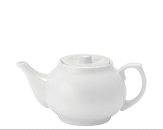 Pure White Porcelain Teapot 15oz (430ml) – Pack of 12 | Restaurant & Cafe Tea Pots | Dishwasher Safe