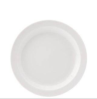 Pure White Porcelain Narrow Rim Plates 6.5" & 8" Microwave & Dishwasher Safe – Pack of 36 | Restaurant & Catering Plates