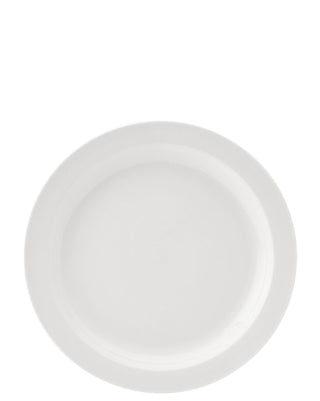 Pure White Porcelain Narrow Rim Plate 9” (23cm), Dishwasher Safe, Chip Resistant Catering Plates – Pack of 24
