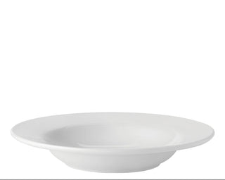 Pure White Rimmed Soup Bowls 9" (22.5cm) Porcelain Ceramic Bowls, Dishwasher Safe  – Pack of 24 (4 Boxes of 6)