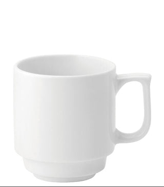 Pure White Stacking Mug Set of 36 for Home & Kitchen 10oz (280ml) Porcelain Ceramic Mugs for Tea & Coffee  – Pack of 36