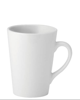 Pure White Porcelain Mugs Set of 24 – 340ml Coffee and Tea Cups | Drinkware for Latte, Hot Beverages, Office, Home, Cafe